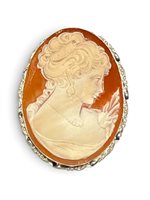 Spilla Mandile 1922 Donna Cammei  in Argento Conchiglia 2MSPCM45.4.26